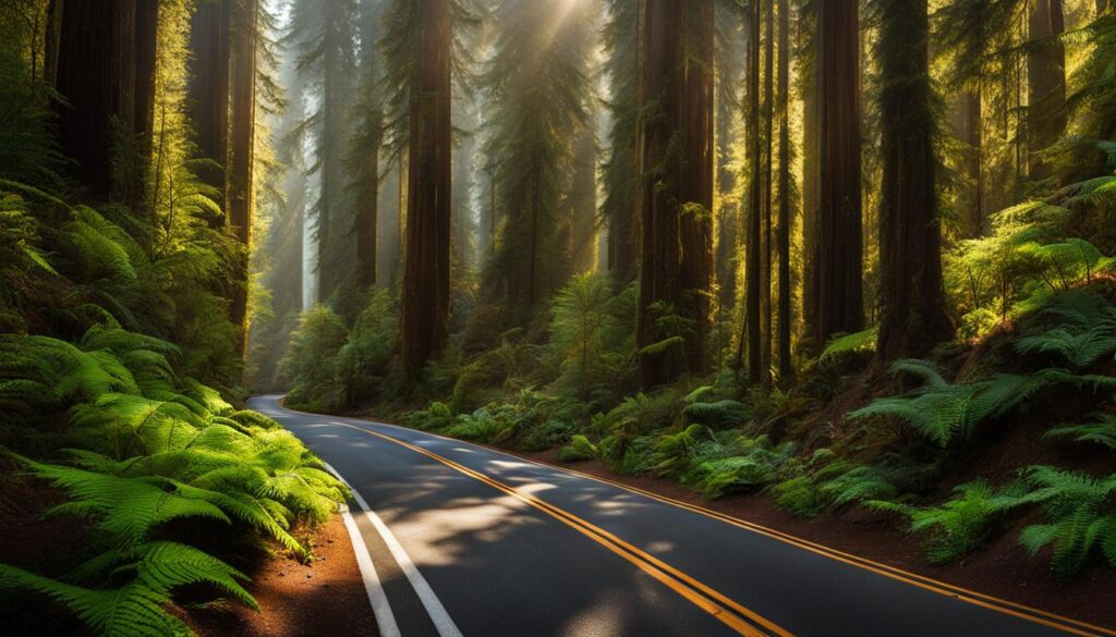 Driving to Redwood National Park