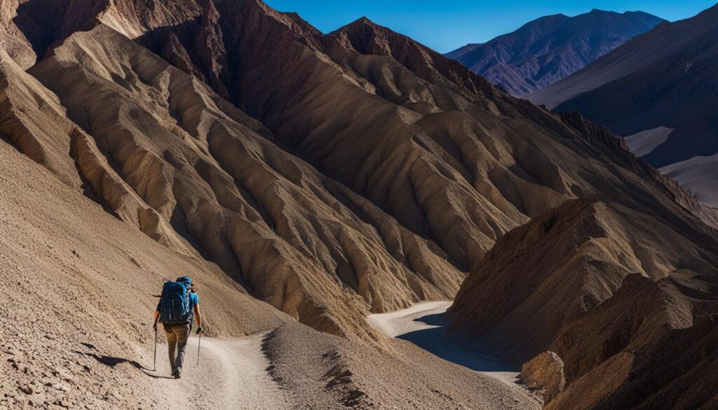 Hard hiking trails in Death Valley