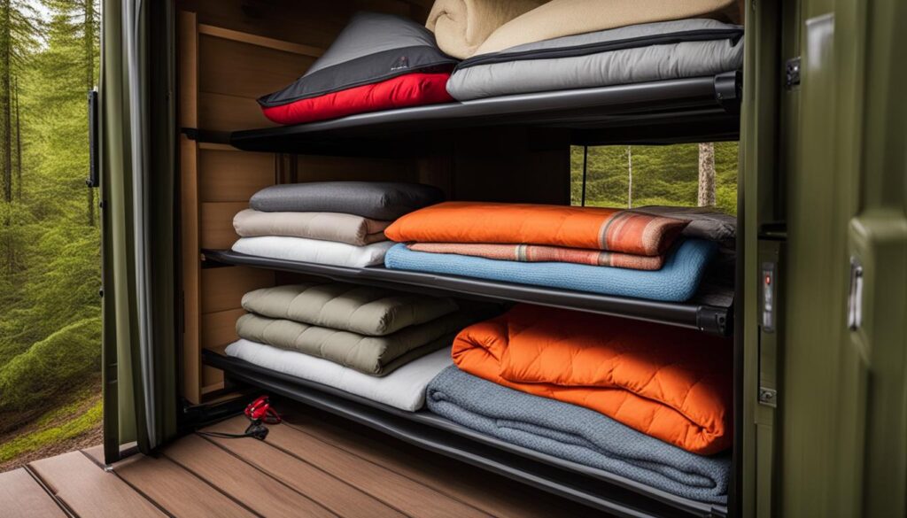camping cots for storage