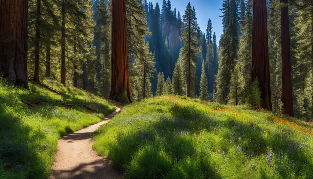 easy hiking trails in Sequoia National Park