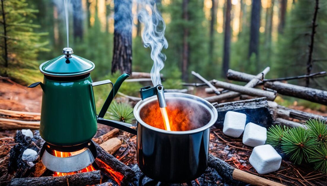how to percolate coffee camping