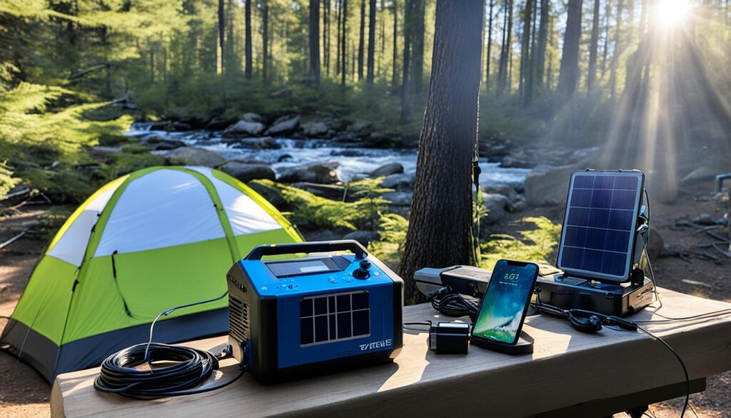 DIY phone charging while camping