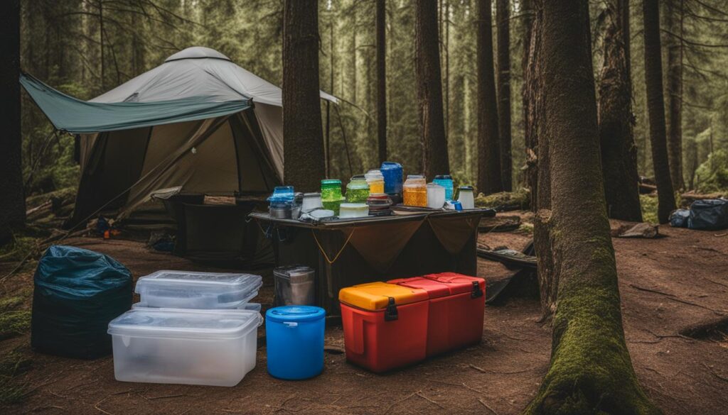 food storage in a campground