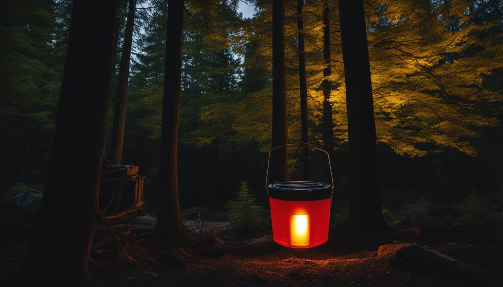 homemade camping bucket light