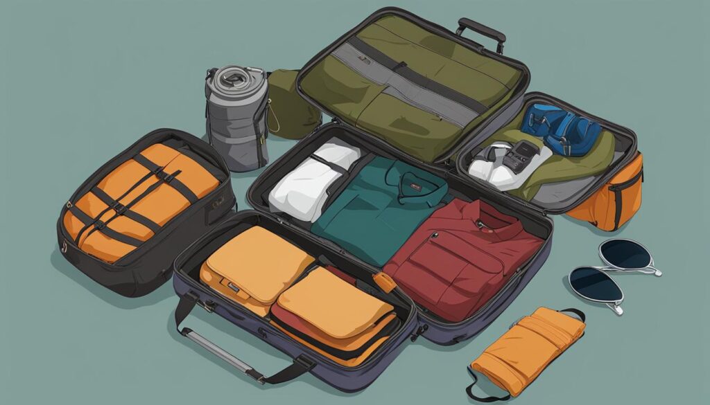 packing camping gear for air travel