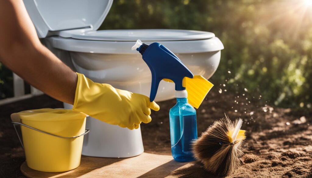 camping toilet cleaning routine